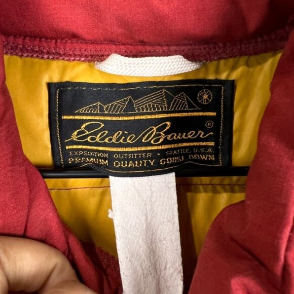 Vintage Eddie Bauer Puffer Vest Goose Down Filled Insulated Travel Men L - Picture 7 of 8